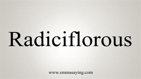 radiciflorous|Radiciflorous .